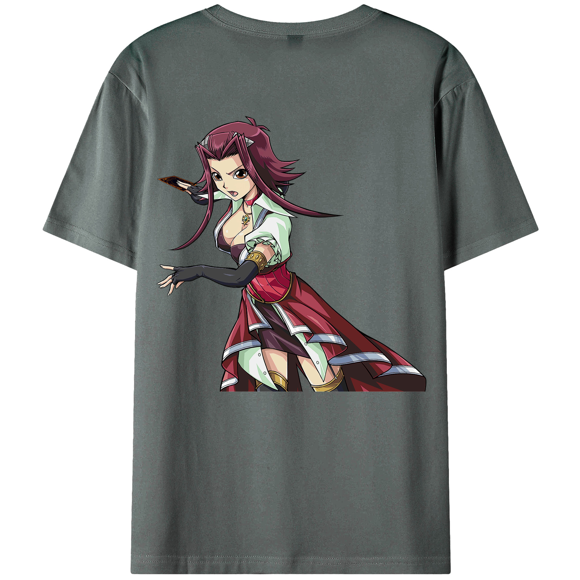 （画像用） 遊☆戯☆王 Yu-Gi-Oh! 綿100％ メンズ半袖Tシャツ（バックプリント） 通気性